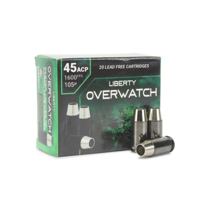 Liberty Overwatch, 45 ACP, Lead-Free Hollow Point, 45 auto, lead free ammo, 45 acp for sale, Ammunition Depot Liberty Overwatch, 45 ACP, Lead-Free Hollow Point, 45 auto, lead free ammo, 45 acp for sale, Ammunition Depot