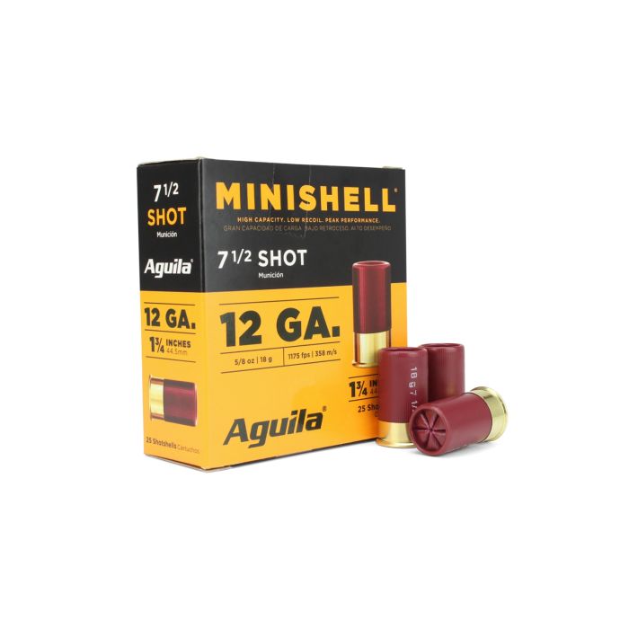 Aguila Minishell 12 Gauge for Sale, 12 Gauge Shotgun Shells, Buy Aguila Shotgun Ammo, Short Shotgun Shells, Best Prices on 12 Gauge Ammo, Small Gauge Shotgun Ammo, Aguila 7.5 Shot Review, Compact 12 Gauge Shells, Hunting Shotgun Ammunition, Shotgun Ammo O