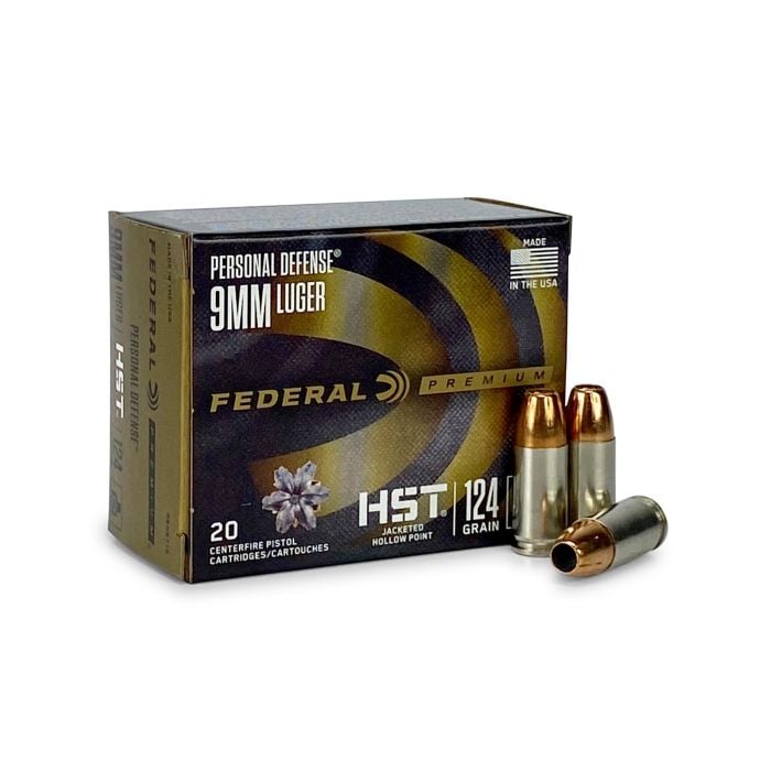 federal hst, federal 9mm ammo, ammunition depot, 9mm bullets, hollow points, 9mm 124 grain, 124 grain jhp, 9mm ammo for sale