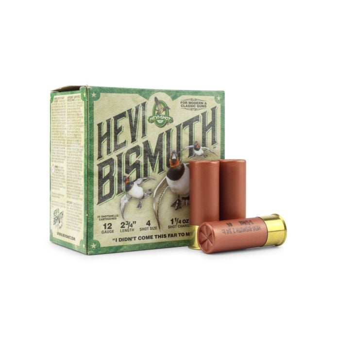 Hevi-Shot Hevi-Bismuth 12 Gauge 2.75" 1-1/4 oz 4 Shot Hevi-Shot Hevi-Bismuth 12 Gauge 2.75" 1-1/4 oz 4 Shot