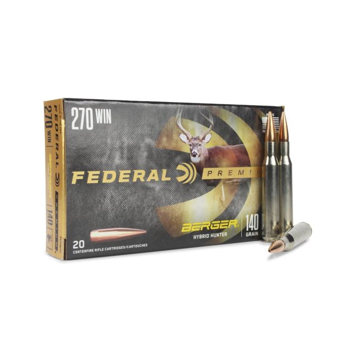 Federal Premium 270 Winchester 140 Grain Berger Hybrid Hunter P270BCH1 Ammo Buy