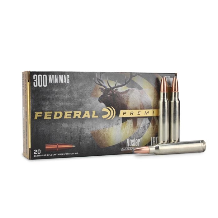 Federal Premium 300 Win Mag 180 Gr Nosler Partition