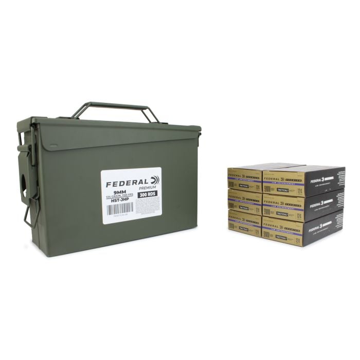 Federal Premium, HST, 9mm, jhp, 9mm jhp, hollow point, 9mm for sale, bulk 9mm, ammo can, ammo buy, bulk ammo for sale, Ammunition Depot