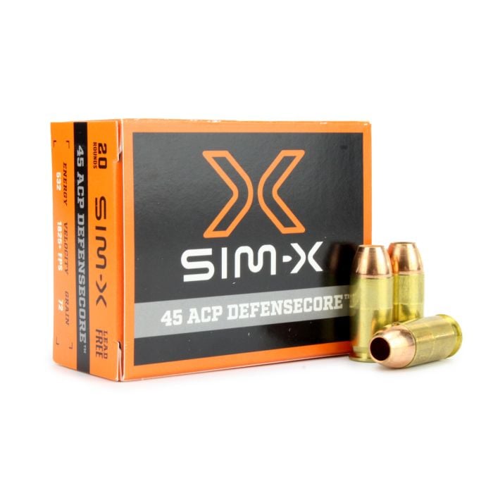 SIM-X DefenseCore 45 ACP 72 Gr Lead-Free Hollow Point SIM-X DefenseCore 45 ACP 72 Gr Lead-Free Hollow Point