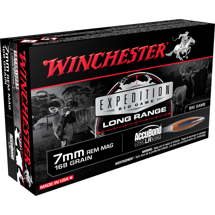 S7LR Winchester Expedition Big Game Long Range 20 Rounds 7mm Rem Mag 168 Grain AccuBond Ammo