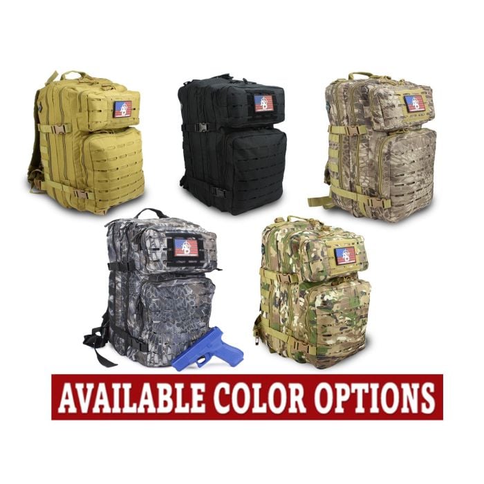RTAC Large Lasercut MOLLE Backpack w/ Pistol Retention System (Large) RTAC Large Lasercut MOLLE Backpack w/ Pistol Retention System (Large)
