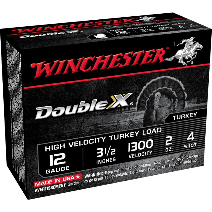 Winchester Double X 12 Gauge 3.5" 2 oz Turkey Load 4 Shot STH12354 Ammo Buy Winchester Double X 12 Gauge 3.5" 2 oz Turkey Load 4 Shot STH12354 Ammo Buy