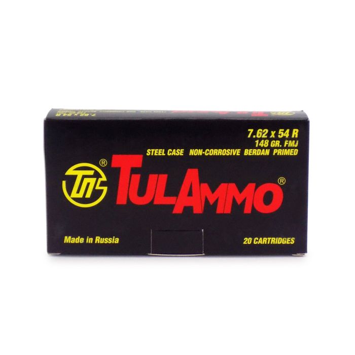 TulAmmo 7.62x54R 148 Grain FMJ | 7.62x54R Ammo For Sale