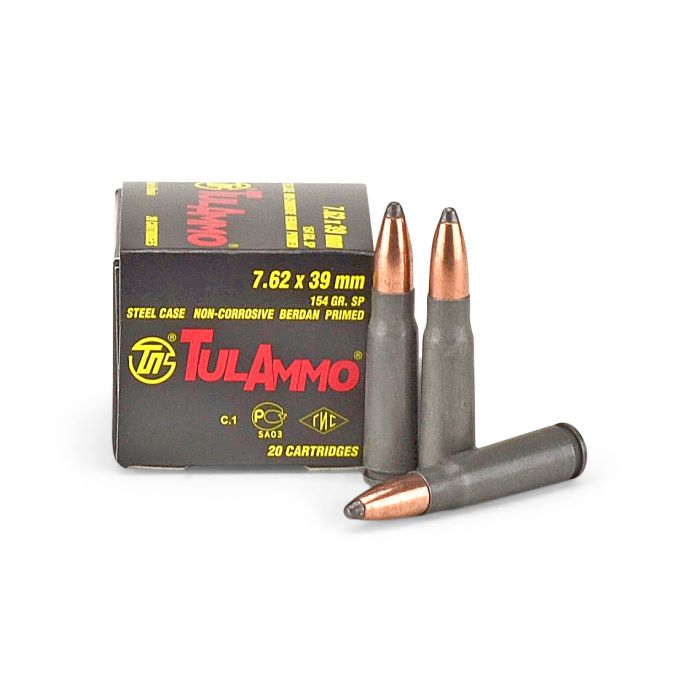 TulAmmo 7.62x39 154gr SP | Tula 7.62x39 | Ammunition Depot