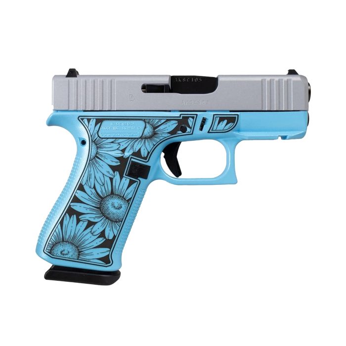 Glock G43X 9mm 3.41" 10+1 Miss Daisy Blue/Silver