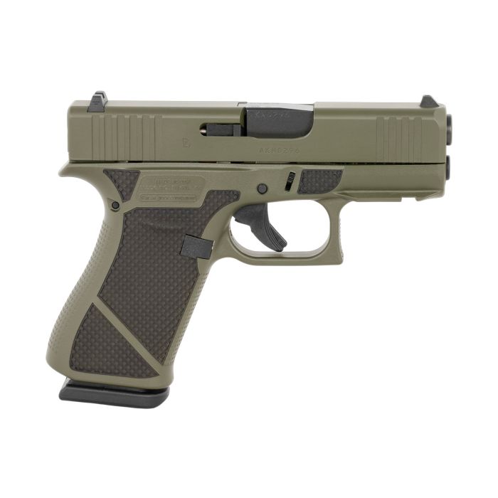 Glock G43X Slim Sub-Compact 9mm 3.41" 10+1 (OD Green w/Diamond Stippling)