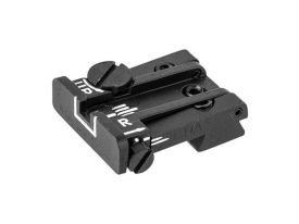 L.P.A. Sights Colt 70/80/90 White Outline Adjustable Rear Sight
