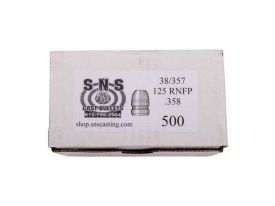 SNS Cast Bullets .38 Cal (.358") 125gr RNFP Lead Bullets - 500/Box