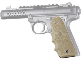 Hogue Rubber Grips for Ruger 22/45 MK IV - Flat Dark Earth with Finger Grooves