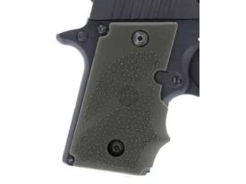 Hogue Rubber Grips for SIG Sauer P238 - OD Green with Finger Grooves