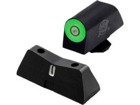 XS Sight Systems DXT2 Pro Green Standard Height Night Sights - Glock 17/19/22-24/26/27/31-36/37/38/45/49