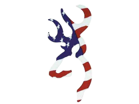 Browning Buckmark Decal Red/White/Blue 6" Vinyl Sticker