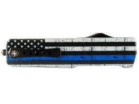 Templar Knife Slim Blue Line Dagger Black D2 Steel