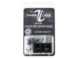 Timber Creek Outdoor Inc M-lok 3 Slot Picatinny Rail Black Anodized