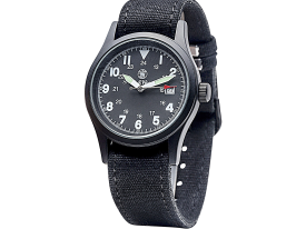Smith & Wesson Military Watch Black with Canvas Straps