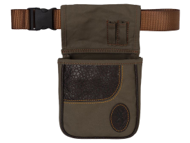 Browning Laredo Canvas Shell Pouch Olive Canvas Leather Belt Mount