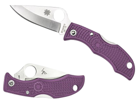 Spyderco Ladybug 3 Salt Lightweight Purple Keychain Knife