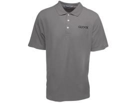 Glock Men's Classic Logo Polo Shirt, Size Small (Gray)