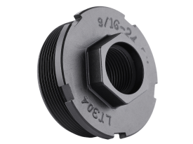 Dead Air Hub Direct Thread Mount 1/2-28 4140 HT Alloy Steel Black.