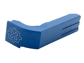 Cross Armory Mag Catch Glock Gen1-3 Blue Aluminum Extended