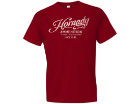 Hornady Men's Vintage Script T-Shirt, Size XL (Cardnial Red)