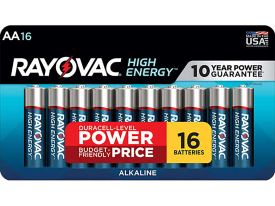 Rayovac AA High Energy Alkaline Batteries (16 Pack)