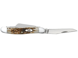 Case 00042 Stockman 3-Blade Folding Knife - Amber Bone Handle, 3.63" Closed