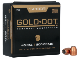 Speer Gold Dot 45 Cal 200gr Hollow Point 100ct Box