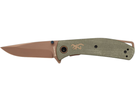 Browning Trailside Folding Knife 3" D2 Blade (Green Micarta)