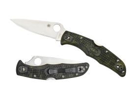 Spyderco Endura 4 Lightweight Zome Green VG-10 Plain Edge