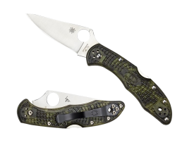 Spyderco Delica 4 Lightweight Zome Green Handle VG-10 Blade