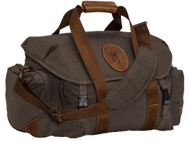 Browning Lona Canvas Leather Range Bag Flint Brown