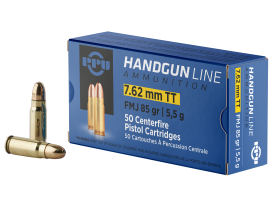 PPU Handgun 7.62x25mm Tokarev 85 Gr FMJ (Box)