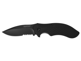 Kershaw Clash Serrated Knife Black Oxide Finish 3.1" Blade