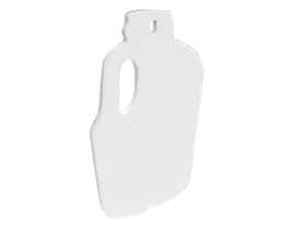 White AR500 Steel Milk Jug Silhouette Target
