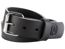 Stealth Black Leather Gun Belt 1.5" Wide Buckle Closure