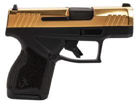 Taurus GX4 Micro 9mm 3.06" 10+1 Gold Slide Black Frame