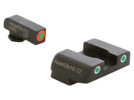 AmeriGlo Custom Classic Glock Sight Set Green Orange Outline