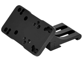 Warne Red-Dot Riser 45 Degree Offset Reflex Black Left Hand