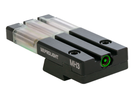 MEPRO USA FT Bullseye Tritium Fiber Optic Rear Sight Black Frame