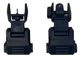 NcStar AR-15 Flip Up Adjustable Sight Set Black Polymer