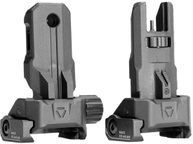 Strike Industries Polymer Backup Sights Black Folding AR-15