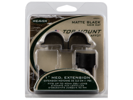 Weaver Detachable Top Mount Rings Medium Matte Black