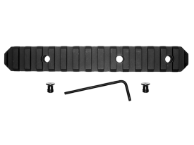 GrovTec US 6" 15 Slot Keymod Picatinny Rail Black Anodized