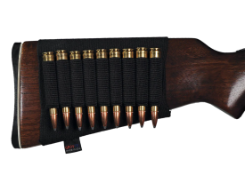 GrovTec US Elastic Rifle Buttstock Cartridge Holder Black